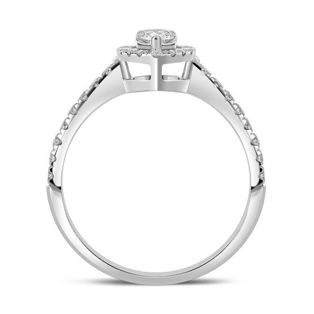 Кольцо из белого золота с бриллиантами (051290)