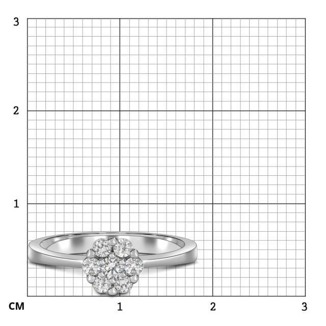 Помолвочное кольцо из белого золота с бриллиантами (025167)