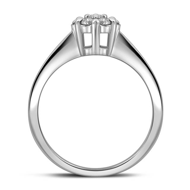 Помолвочное кольцо из белого золота с бриллиантами (025167)