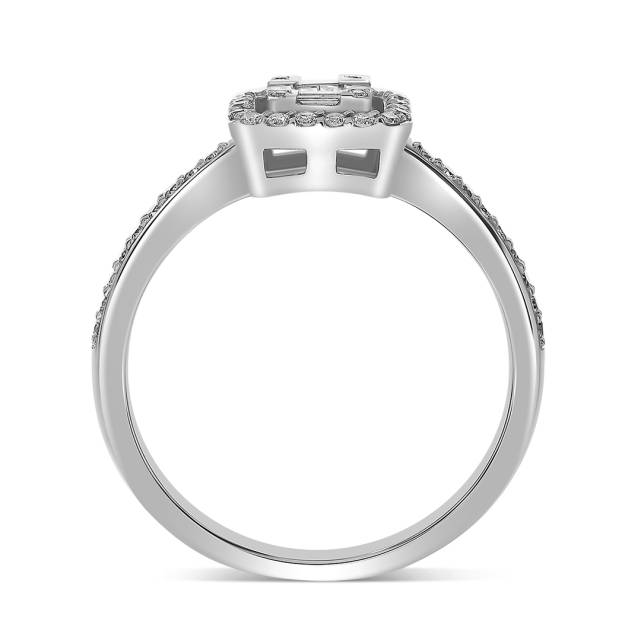 Кольцо из белого золота с бриллиантами (052672)