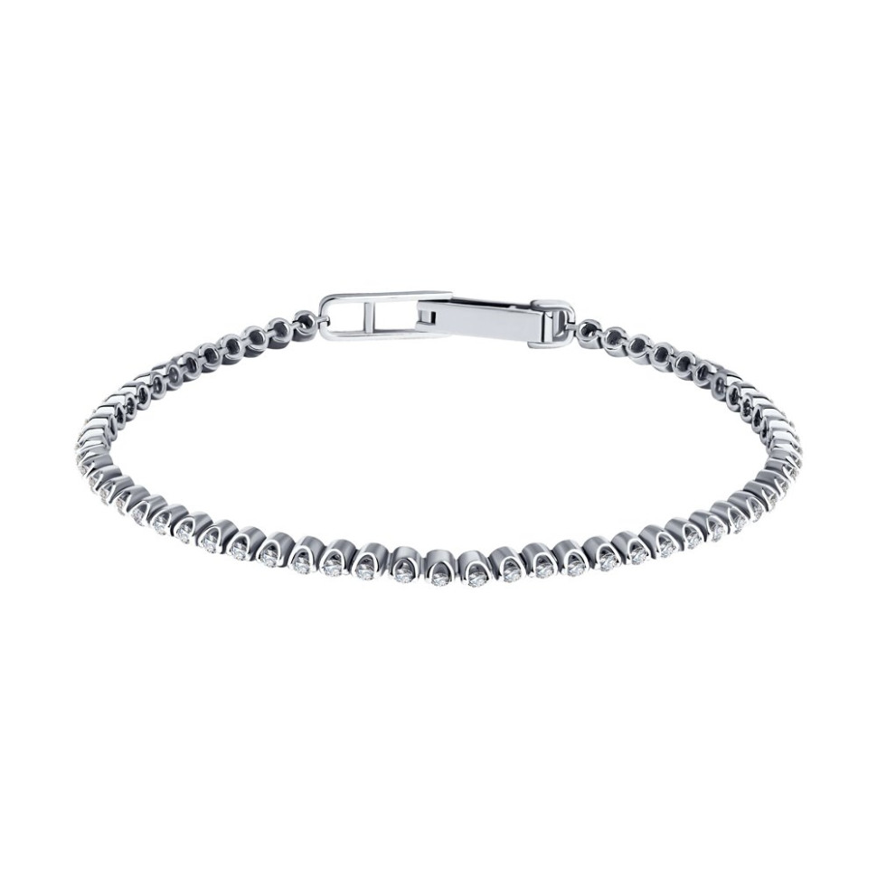 Браслет из белого золота с бриллиантами (052868)