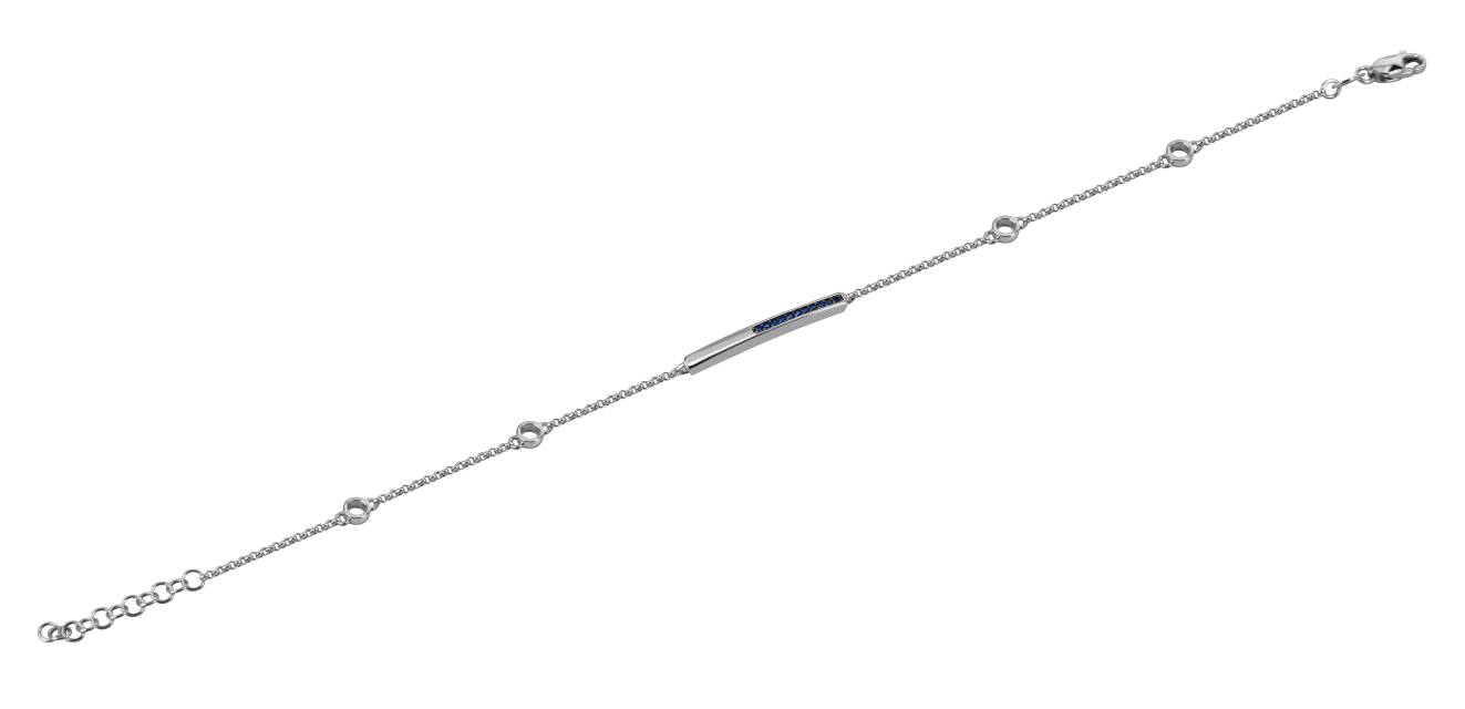 Браслет из белого золота с фианитами (057916)