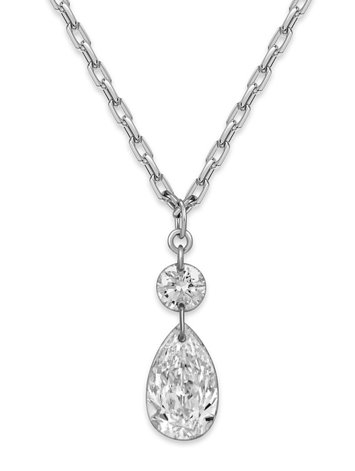 Колье из белого золота с бриллиантами 