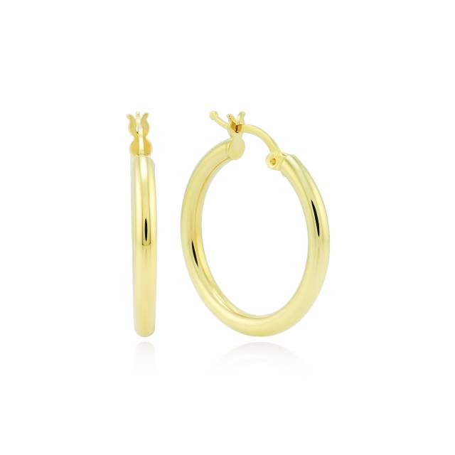 Серьги конго из жёлтого золота (054243)