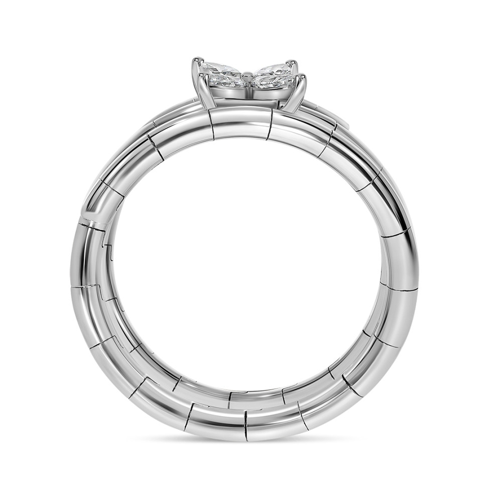 Кольцо из белого золота с бриллиантами (060133)