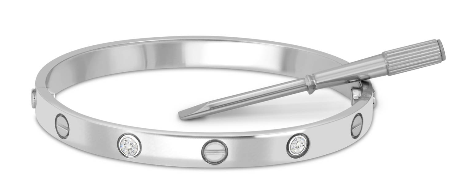 Браслет из белого золота с бриллиантами (049364)