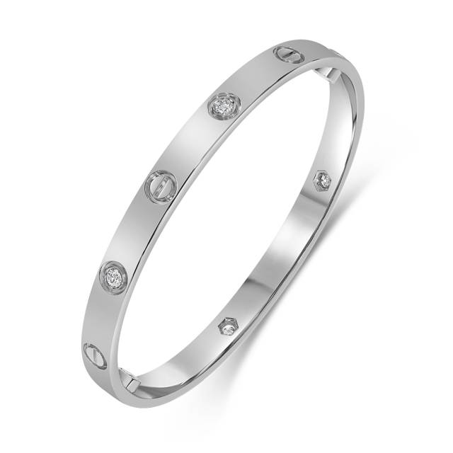 Браслет из белого золота с бриллиантами (049364)