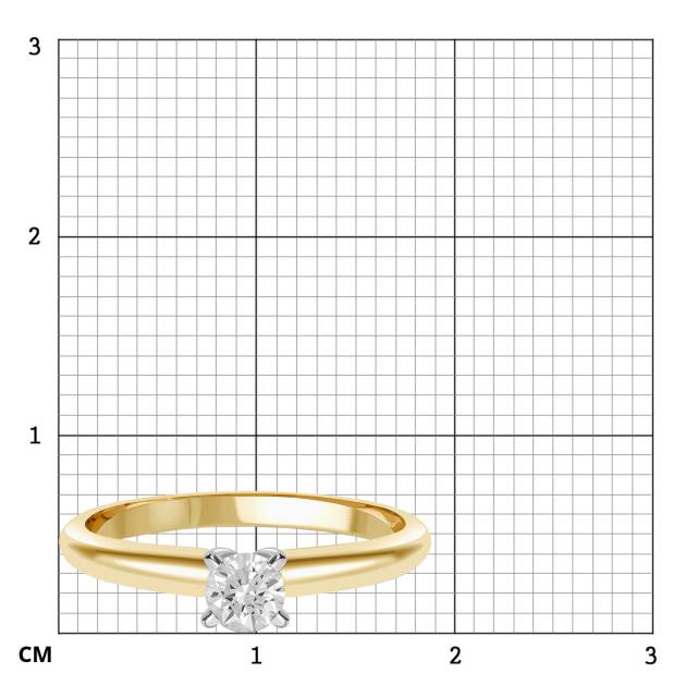 Помолвочное кольцо из комбинированного золота с бриллиантом (049492)