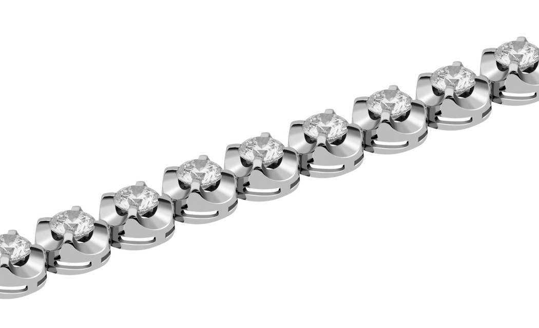 Браслет из белого золота с бриллиантами (009652)