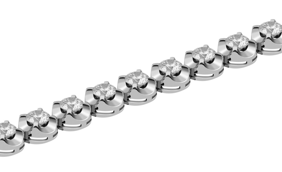 Браслет из белого золота с бриллиантами (009652)