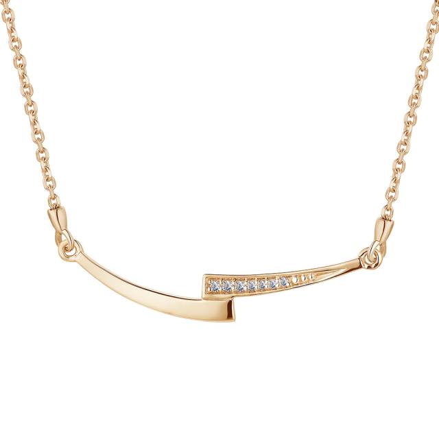 Колье из красного золота с бриллиантами (050892)