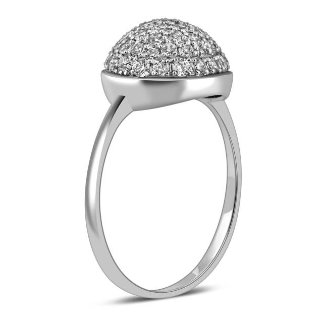 Кольцо из белого золота с фианитами (023055)