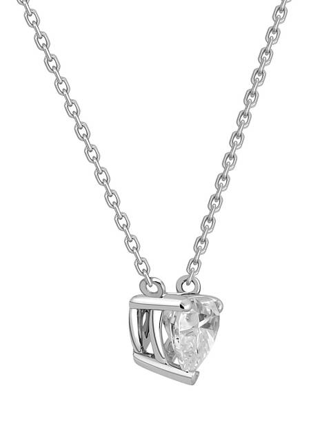 Колье из белого золота с бриллиантом Сердце (049540)