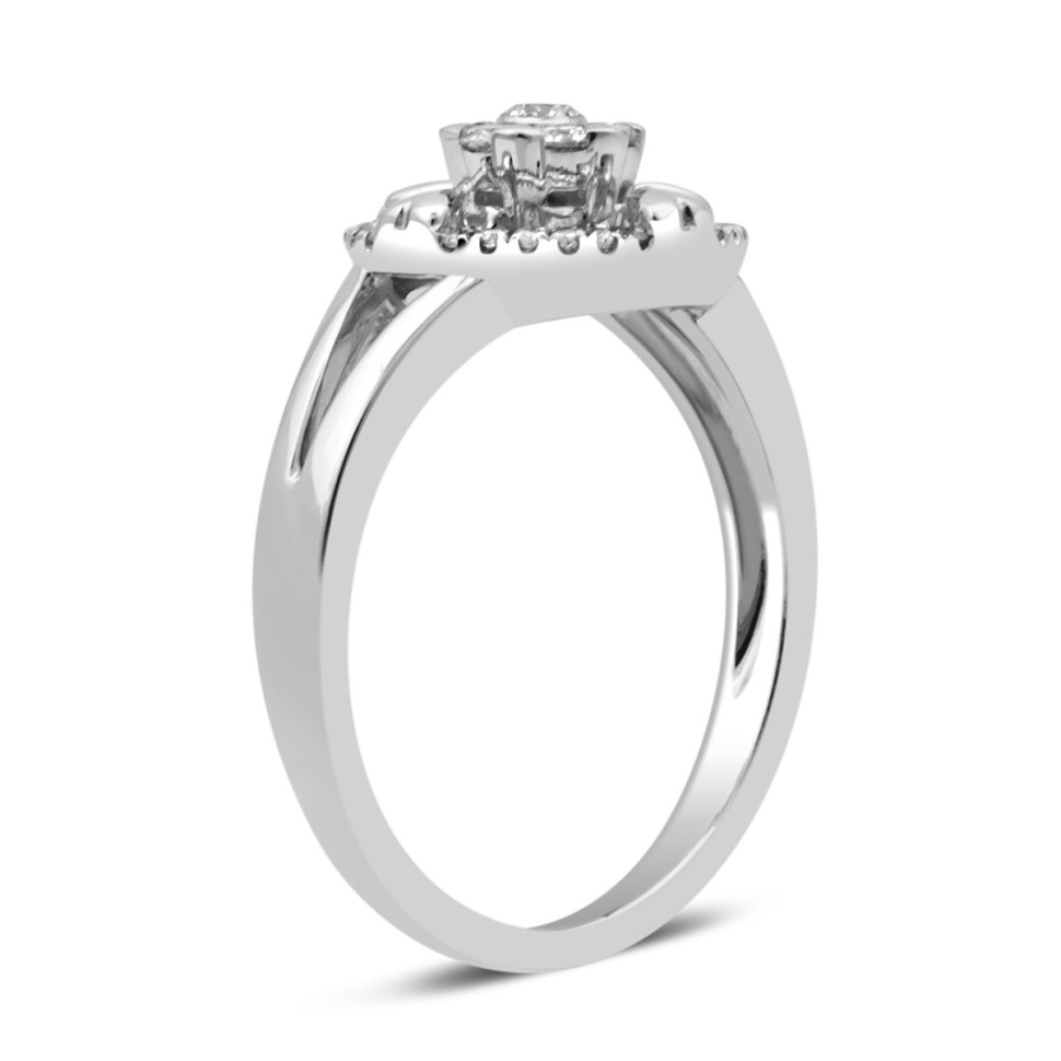 Кольцо из белого золота с бриллиантами (032189)