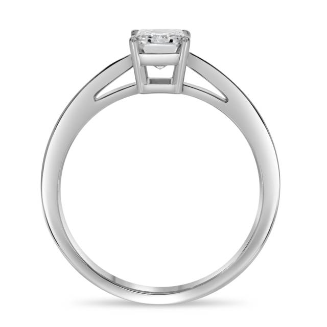 Помолвочное кольцо из белого золота с бриллиантом (050858)