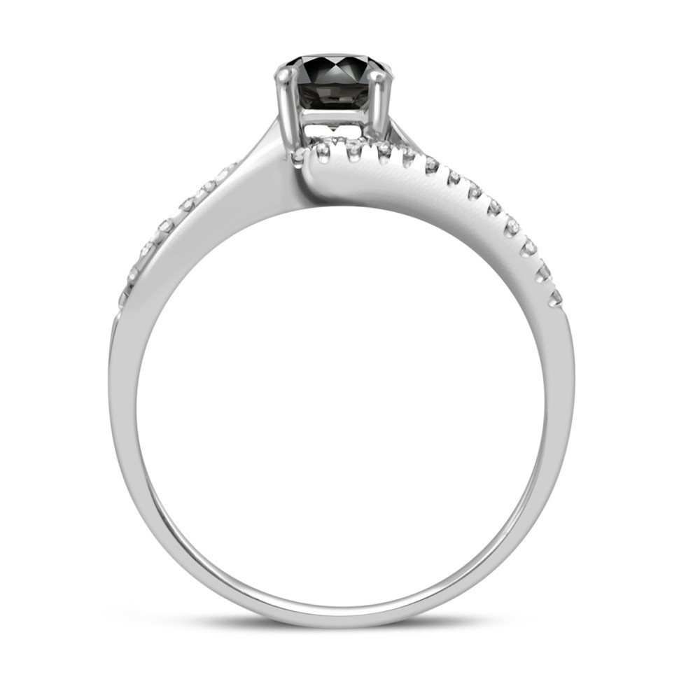 Помолвочное кольцо из белого золота с бриллиантами (040885)