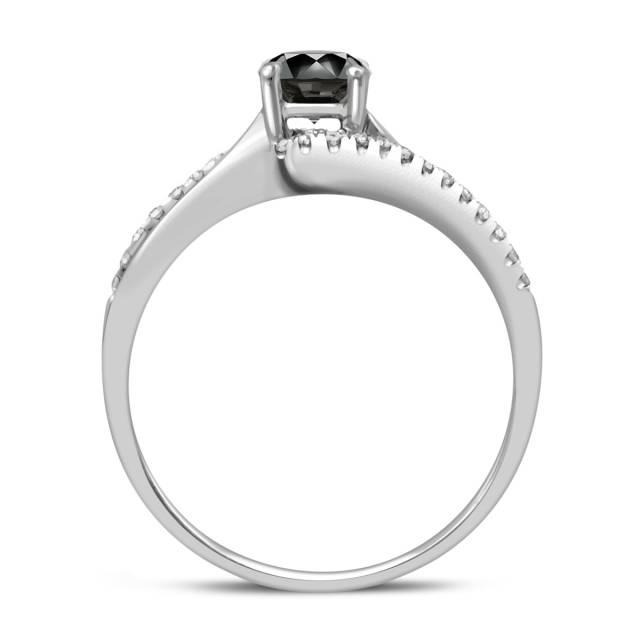 Помолвочное кольцо из белого золота с бриллиантами (040885)