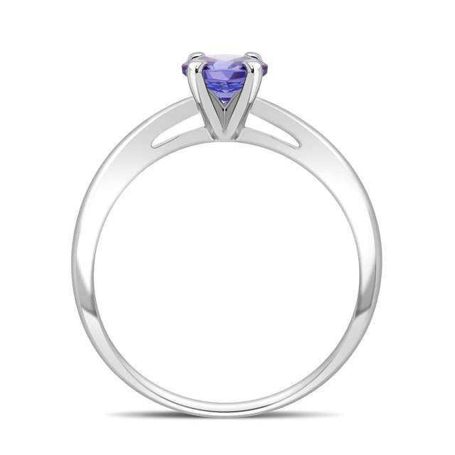 Помолвочное кольцо из белого золота с танзанитом (043166)