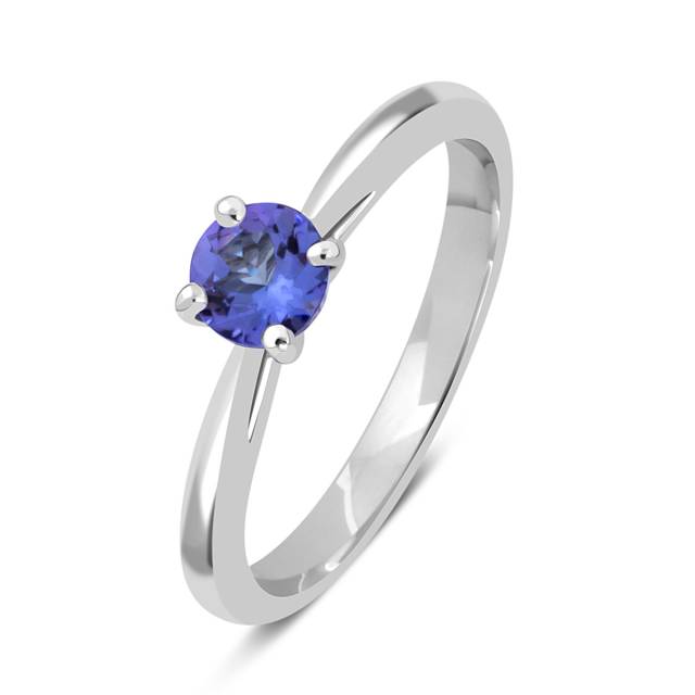 Помолвочное кольцо из белого золота с танзанитом (043166)