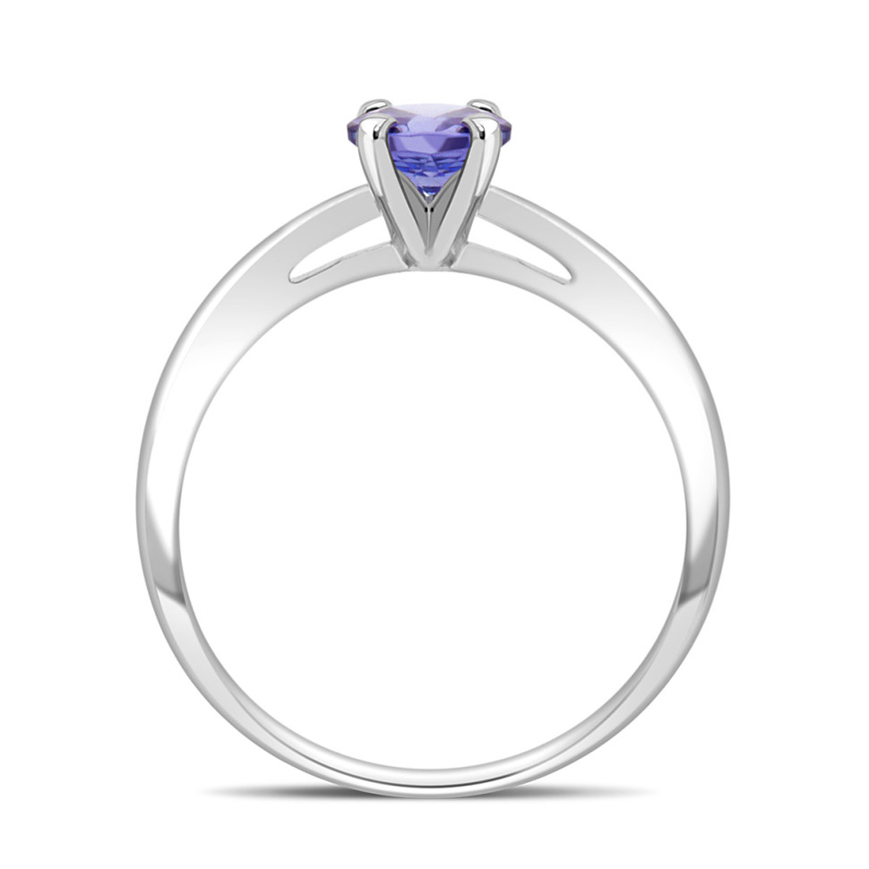 Помолвочное кольцо из белого золота с танзанитом (043166)