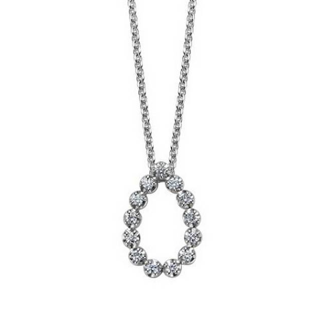 Колье из белого золота с  бриллиантами (061193)