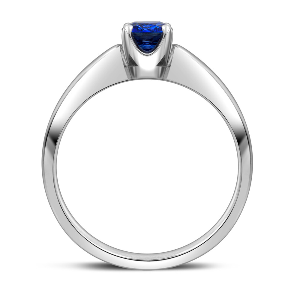 Помолвочное кольцо из белого золота с сапфиром (049030)