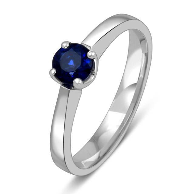 Помолвочное кольцо из белого золота с сапфиром (049030)