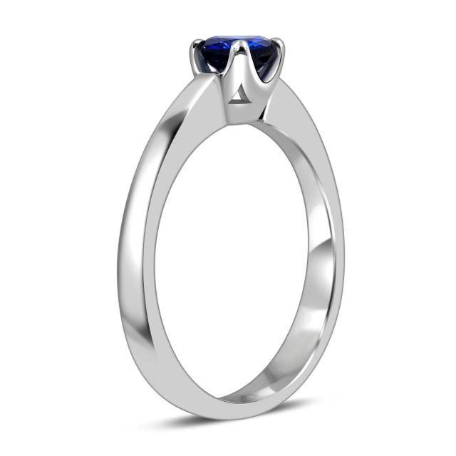 Помолвочное кольцо из белого золота с сапфиром (049030)