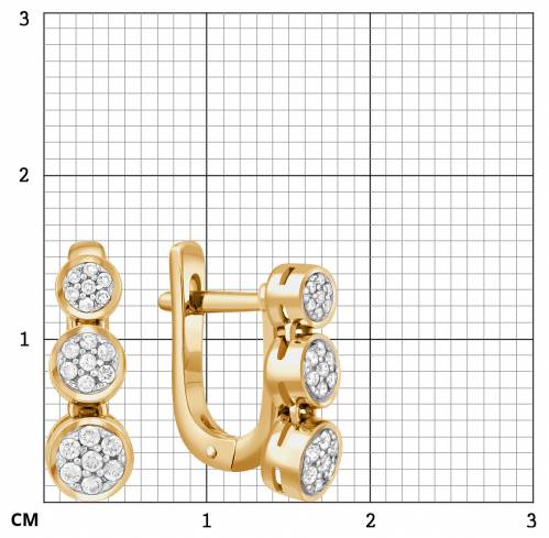 Серьги из жёлтого золота с бриллиантами