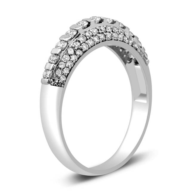 Кольцо из белого золота с бриллиантами (004571)
