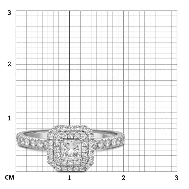 Кольцо из белого золота с бриллиантами (053732)