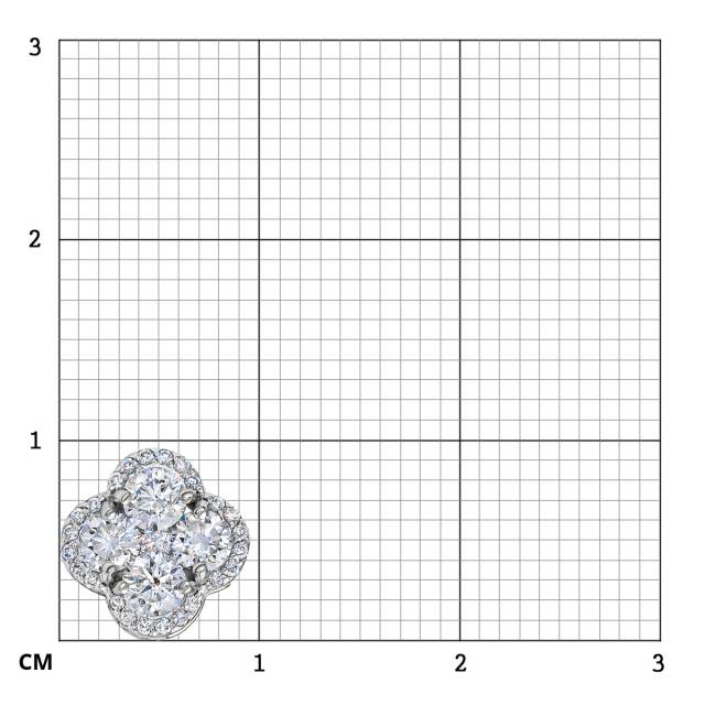Кулон из белого золота с бриллиантами (053930)