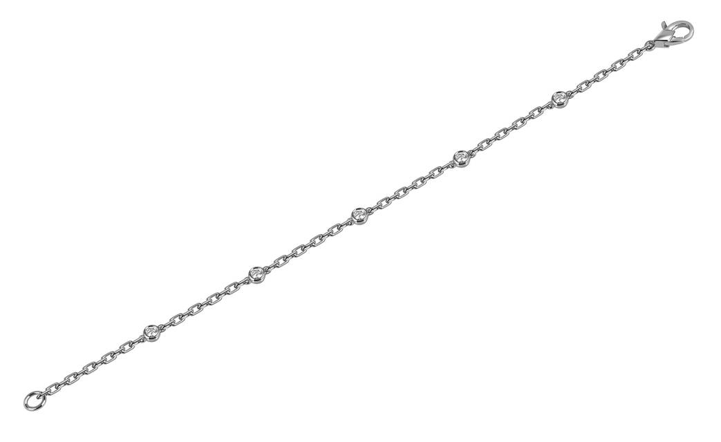 Браслет из белого золота с бриллиантами (060967)