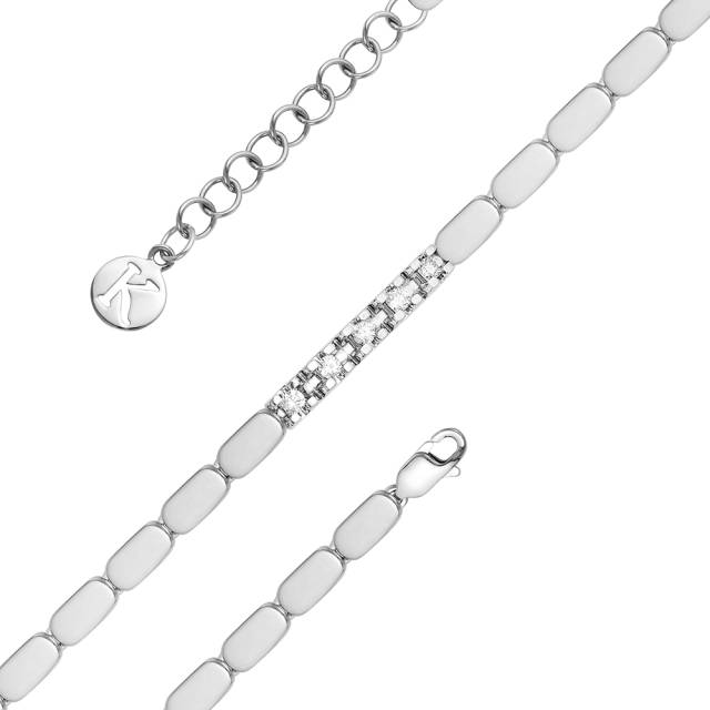 Браслет из белого золота с бриллиантами (050512)