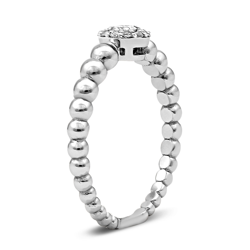 Кольцо из белого золота с бриллиантами (027532)