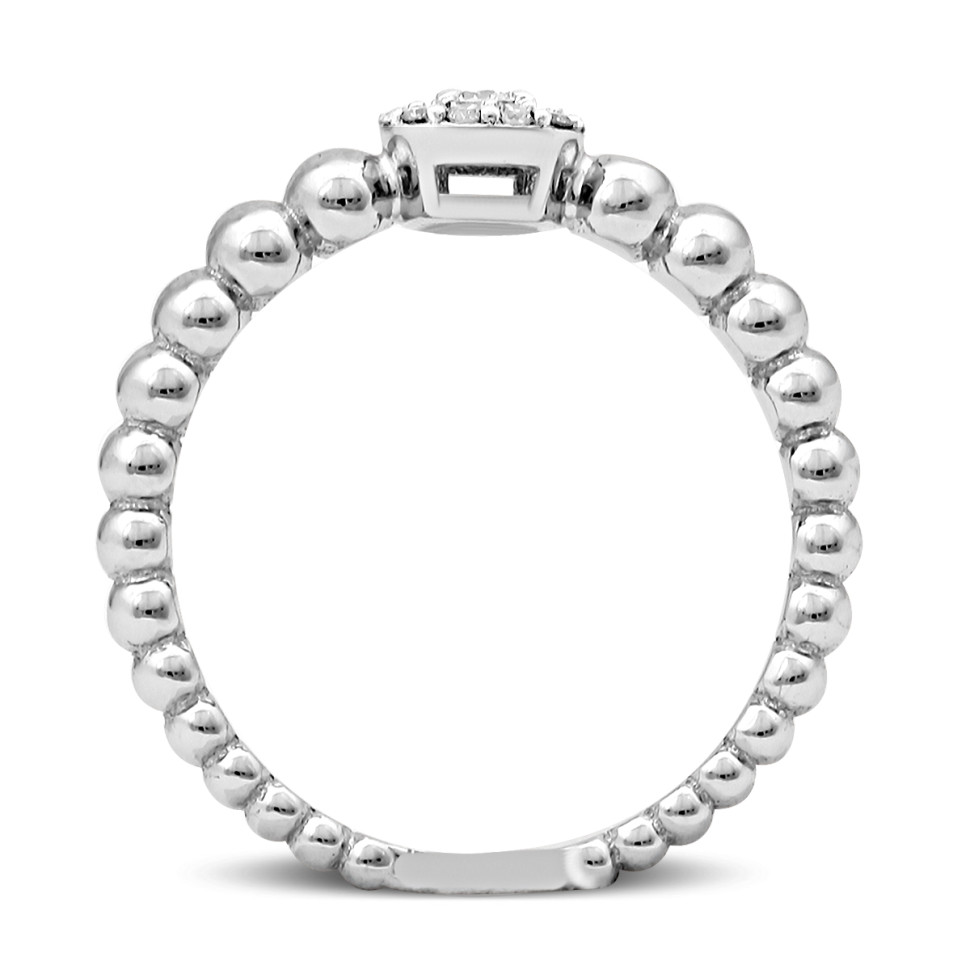 Кольцо из белого золота с бриллиантами (027532)