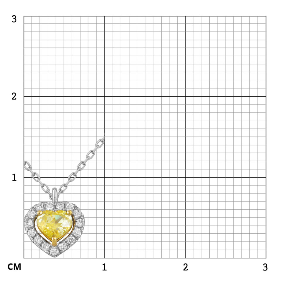 Колье из белого золота с бриллиантами Сердце (052095)