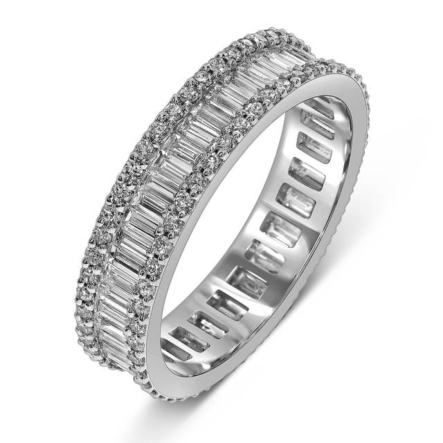 Кольцо из белого золота с бриллиантами (054599)