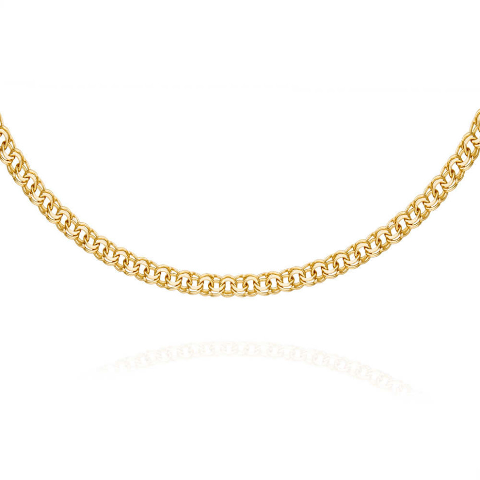Цепь из жёлтого золота, плетение Гарибальди (047349)