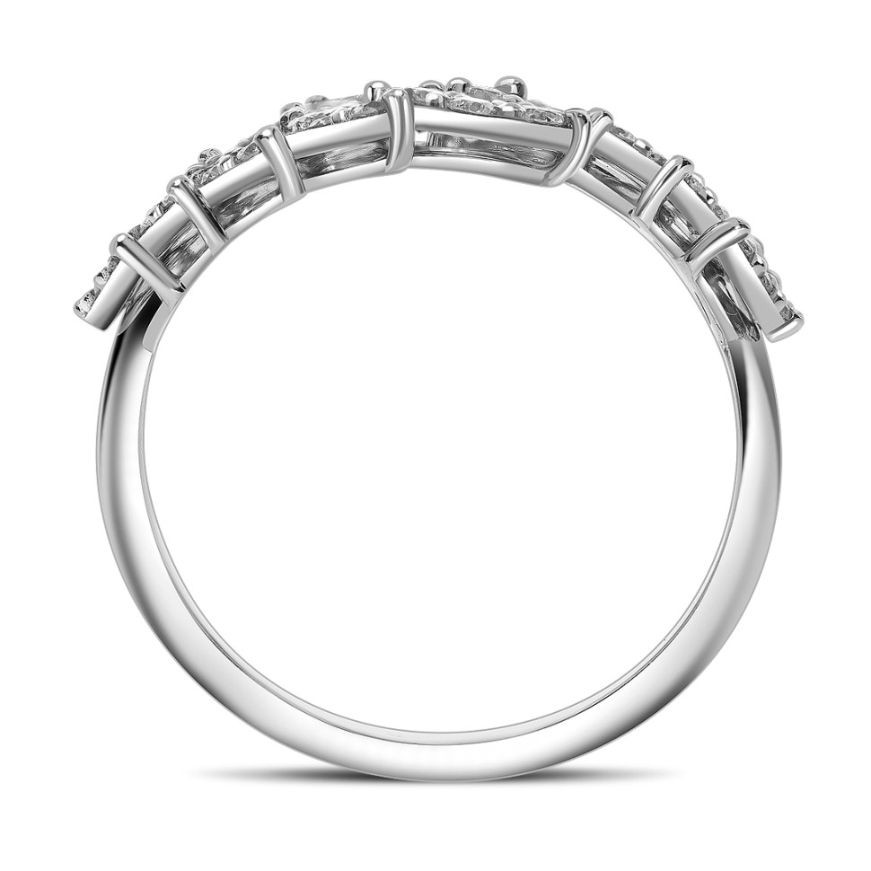 Кольцо из белого золота с бриллиантами (060224)