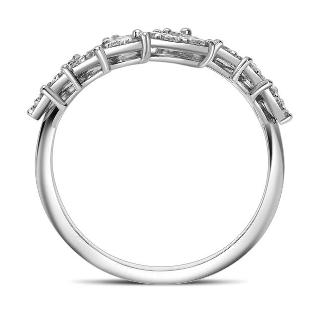 Кольцо из белого золота с бриллиантами (060224)