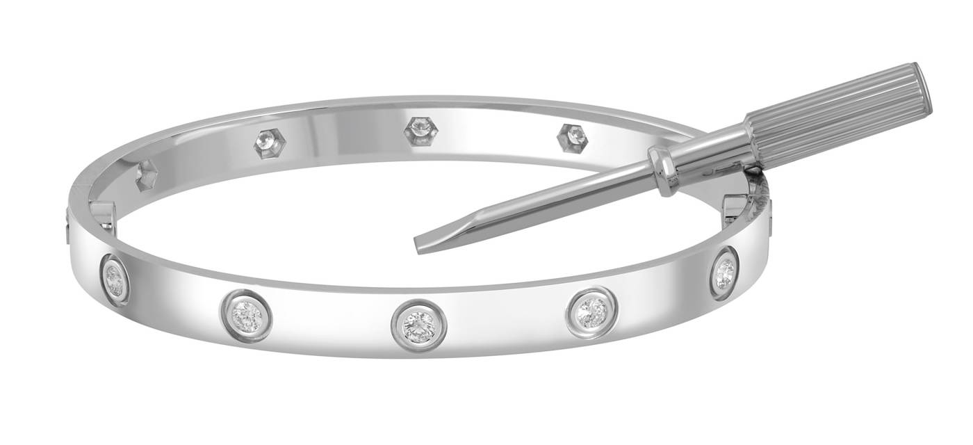 Браслет из белого золота с бриллиантами (049513)