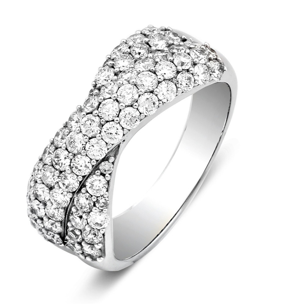 Кольцо из белого золота с бриллиантами (012699)