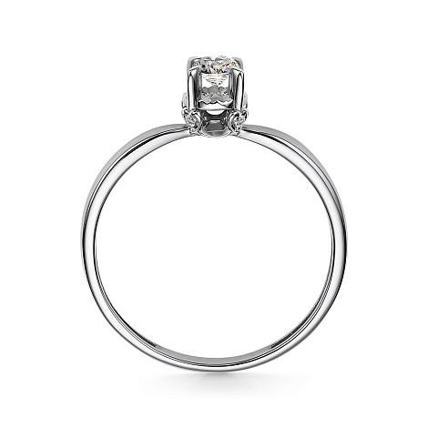 Помолвочное кольцо из белого золота с бриллиантами (053647)