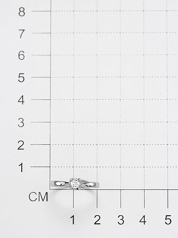 Помолвочное кольцо из белого золота с бриллиантами (053647)