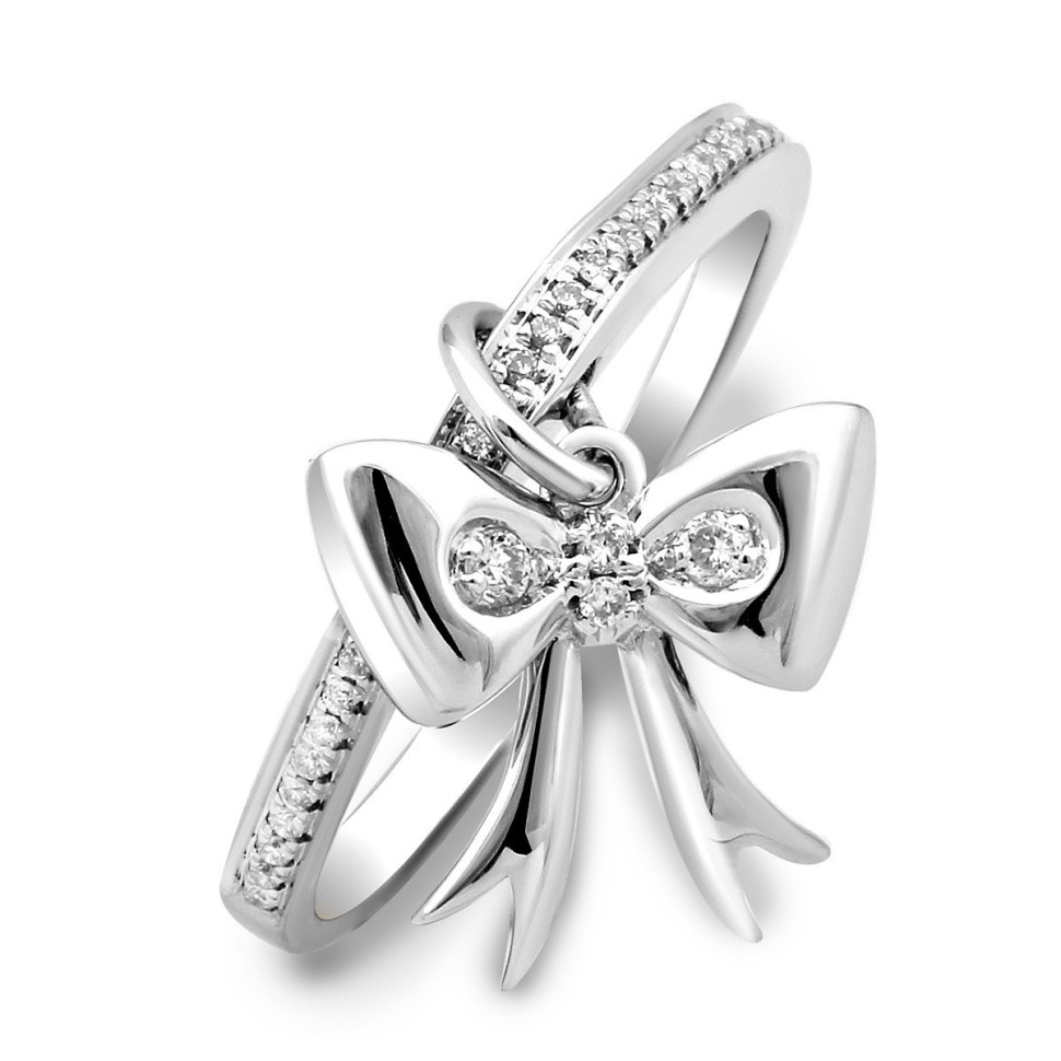 Кольцо из белого золота с бриллиантами (024341)