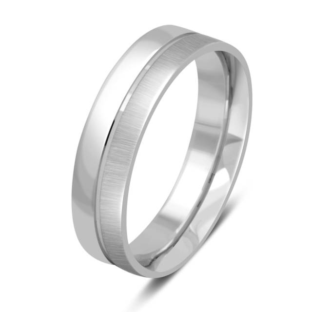 Обручальное кольцо из белого золота (040981)