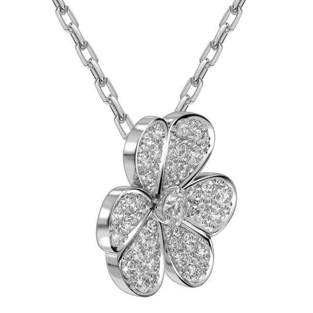 Колье из белого золота с бриллиантами (060962)