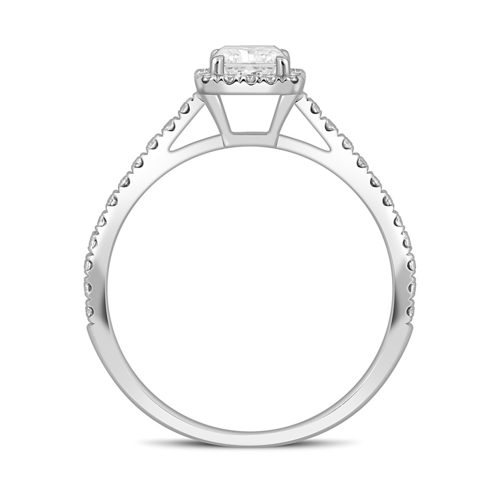 Кольцо из белого золота с бриллиантами (047000)