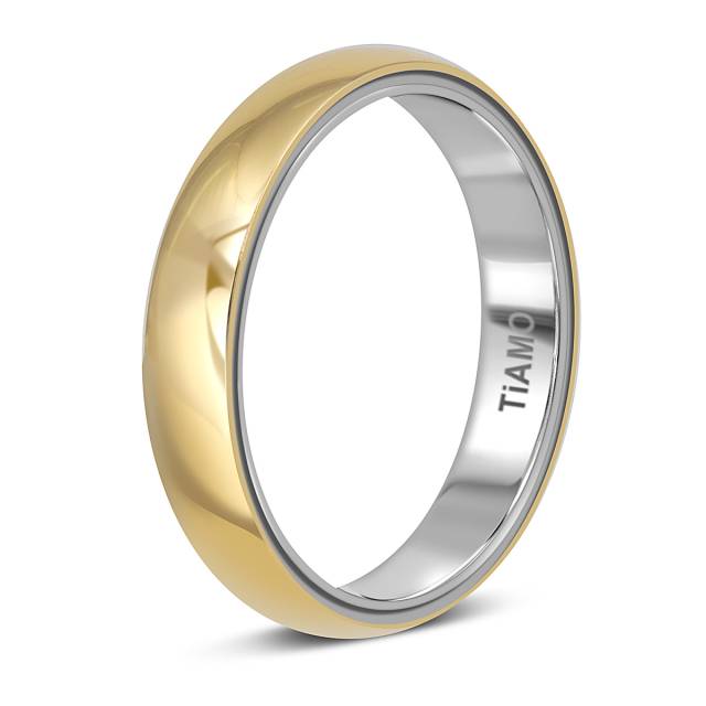 Обручальное кольцо из комбинированного золота TIAMO (045735)